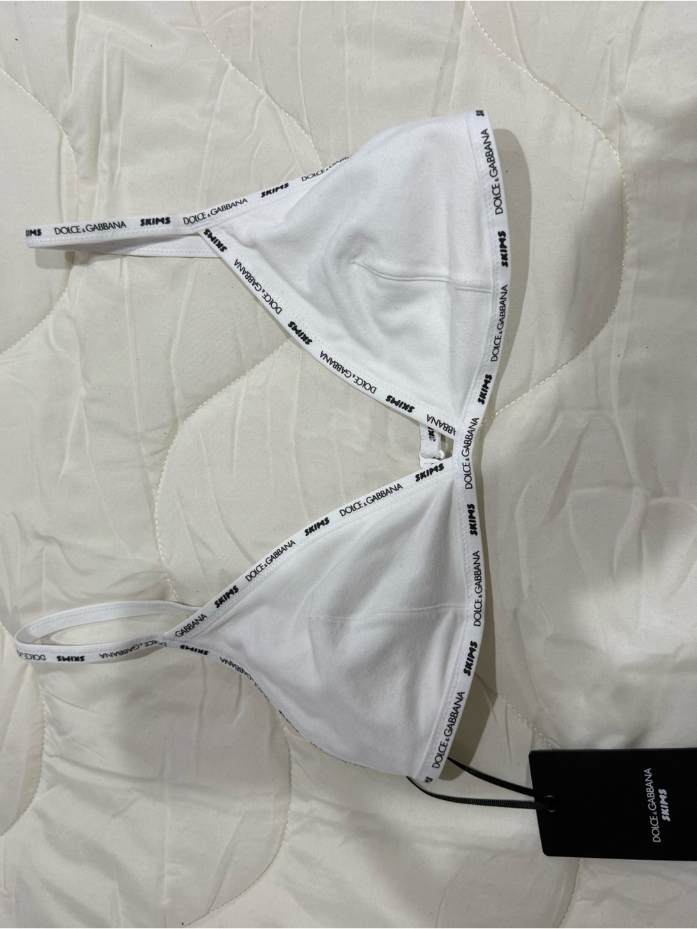 Skims x Dolce & Gabbana Women’s White Triangle Bralette - Picture 2 of 3